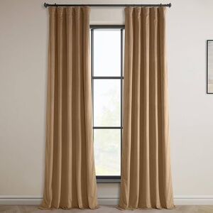 Half Price Drapes Heritage Plush Velvet Curtains  50W x 84L, 2 Panels Spiced Rum